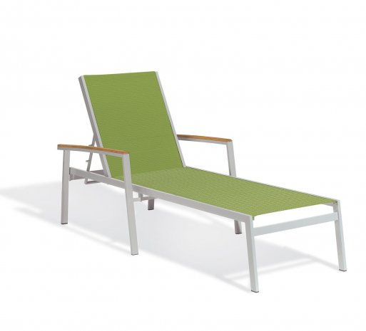 Thumbnail: Travira Chaise Lounge Composite Sling Seat/Back Green