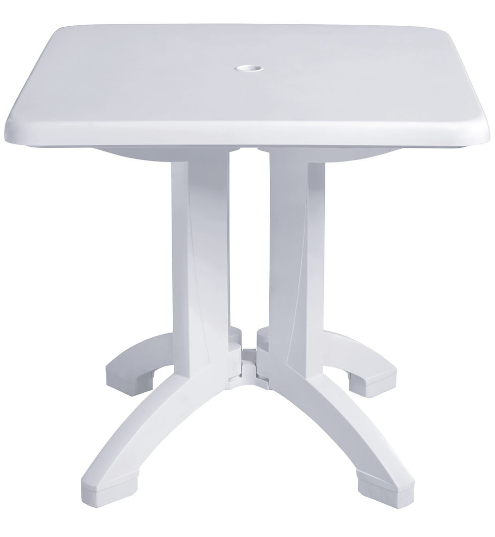 Vega 32" Square folding Table - White