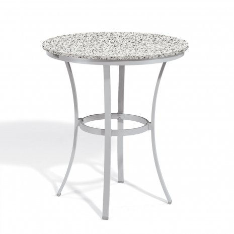 Thumbnail: Travira 36" Cafe Bar Table - Powder Coated Aluminum, Ash Granite Top
