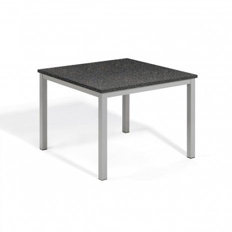 Thumbnail: Travira 39" Table - Powder Coated Aluminum Charcoal Granite Top
