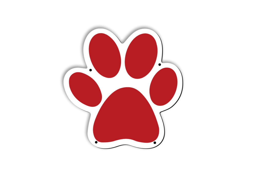 Paw Fence Sign