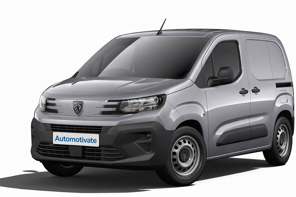 white commercial small and medium van