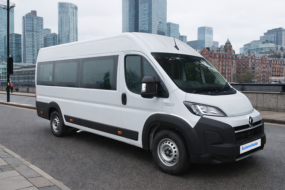 White 17 seater minibus