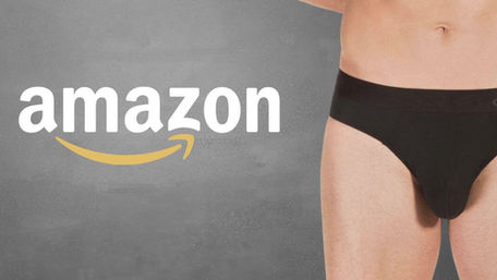 Man wearing briefs available on Amazon.