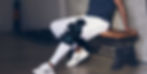 Athlete wearing a cold sleeve for targeted relief.