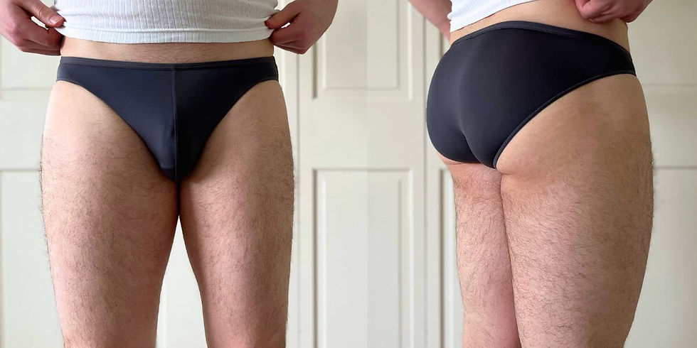 The Underwear Review showcasing the HOM Plume Bikini Briefs.