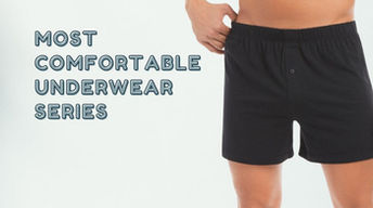 Man wearing comfortable boxers.