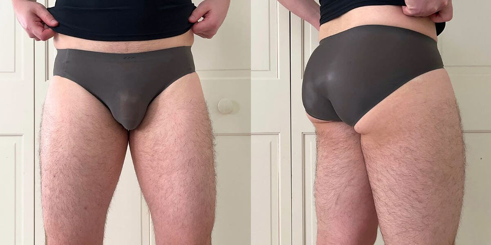 Showcasing front and back views of the AsWeMove Dominate Sport Briefs.