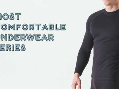 Man wearing comfortable long underwear.
