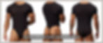 Man wearing the Body Aware Wild Side Brief Bodysuit.