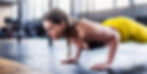 Female athlete exercising in compression wear.