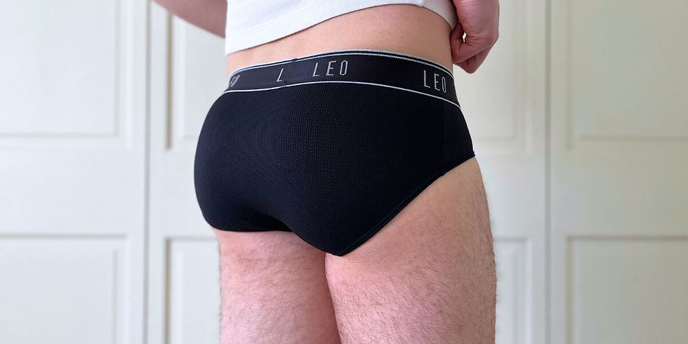 Showcasing the high breathability of the LEO Ultra Light Briefs.