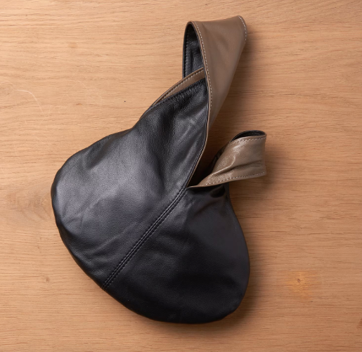 Thumbnail: Leather Knot Bag -  Reversible Wristlet - Soft Leather - Two Looks in One Bag