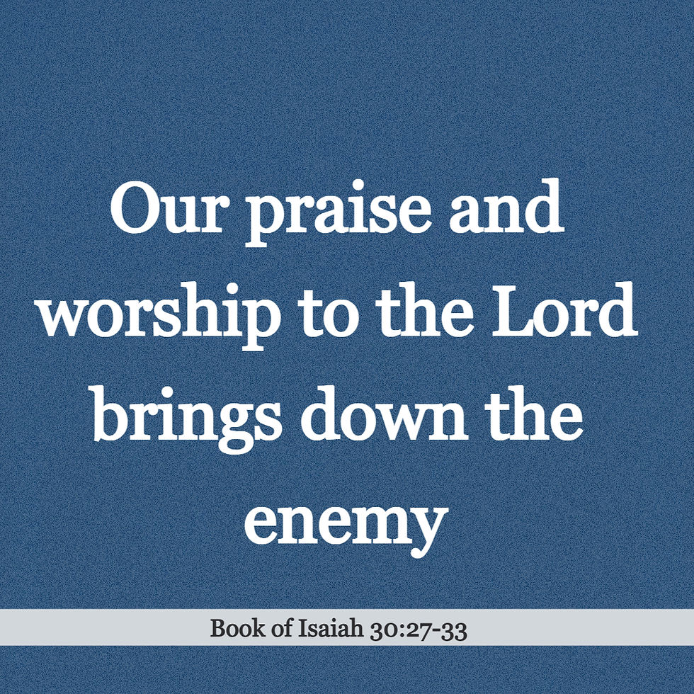 His Word for Today: Book of Isaiah 30:27-33