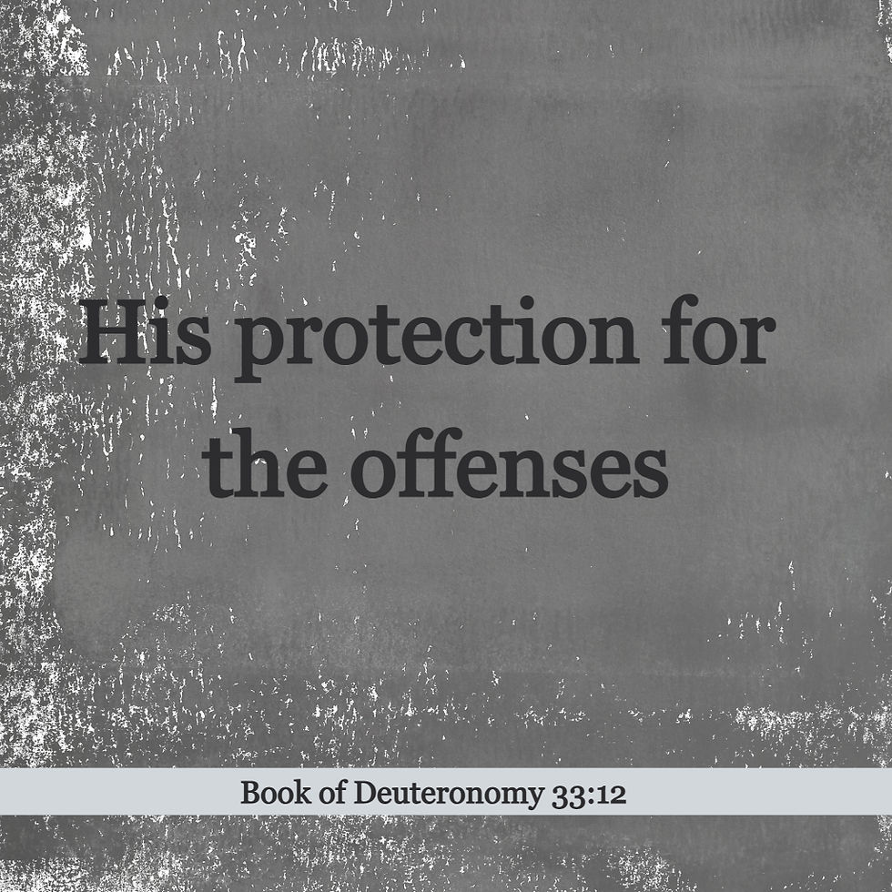His Word for Today: Book of Deuteronomy 33:12 
