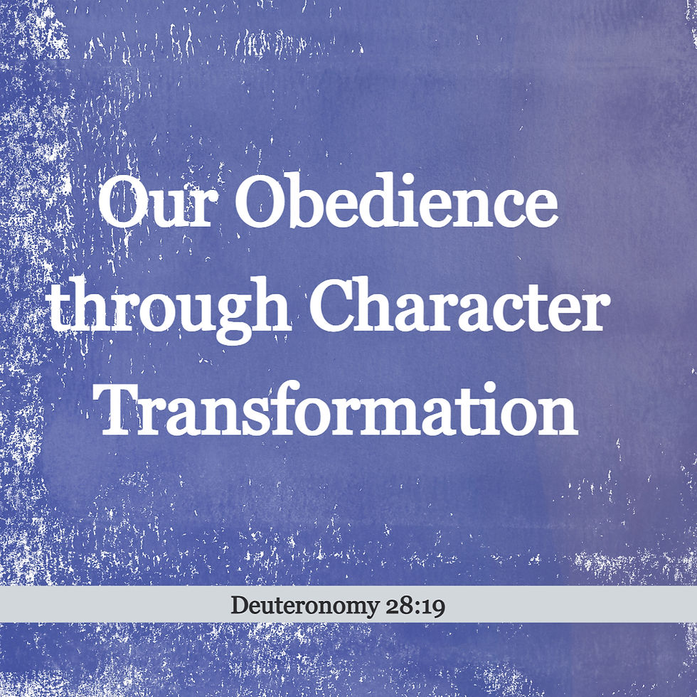 His Word for Today: Book of Deuteronomy 28:19