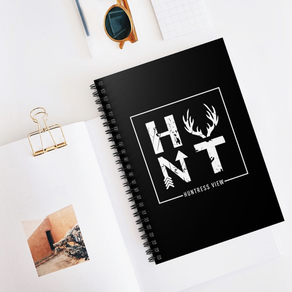 Black HUNT Spiral Notebook - Ruled Line