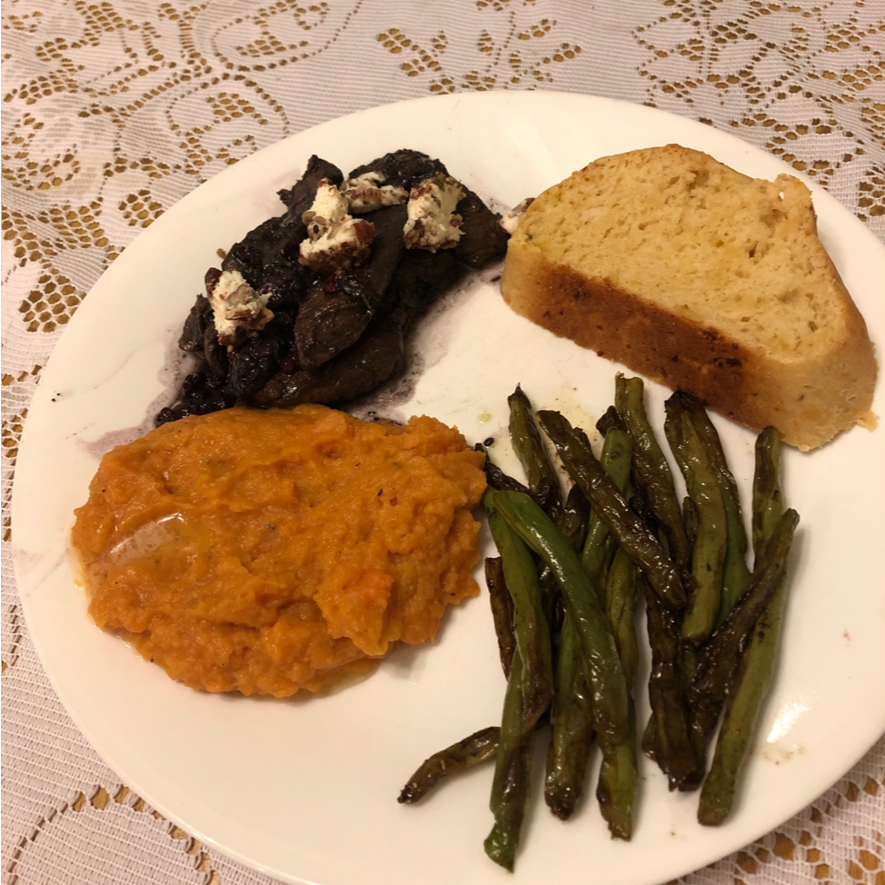 Blackberry and Red Wine Glazed Venison