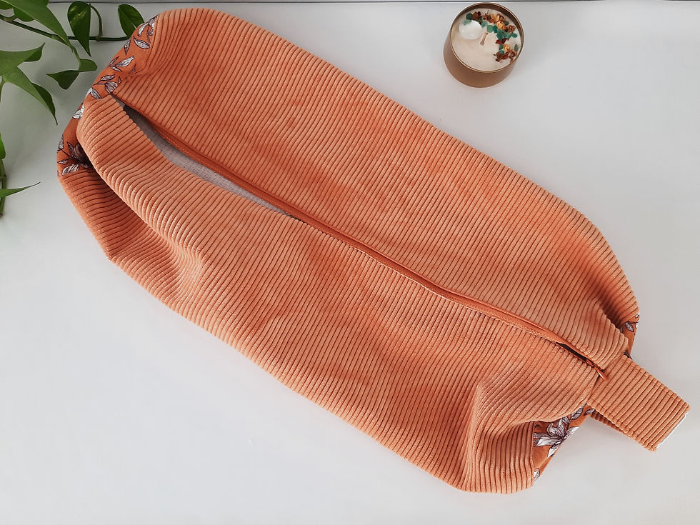 Miniature : Bolster Velours - Abricot lys