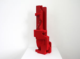 Altar III (Upcycled polysterene block, paint, fabric) .JPG