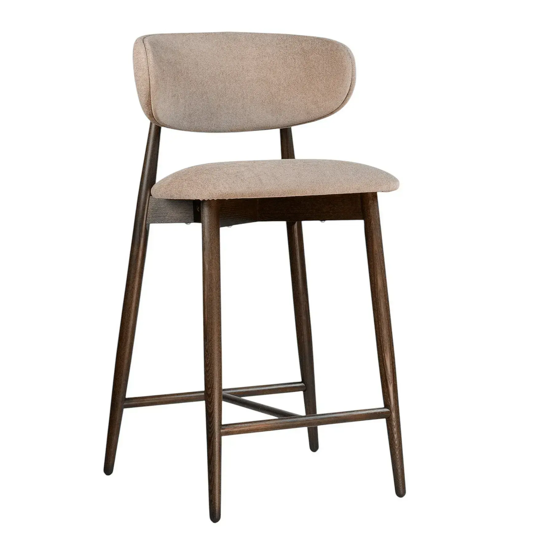 Стілець напівбарний Panda New темний горіх / Hevia 207.10