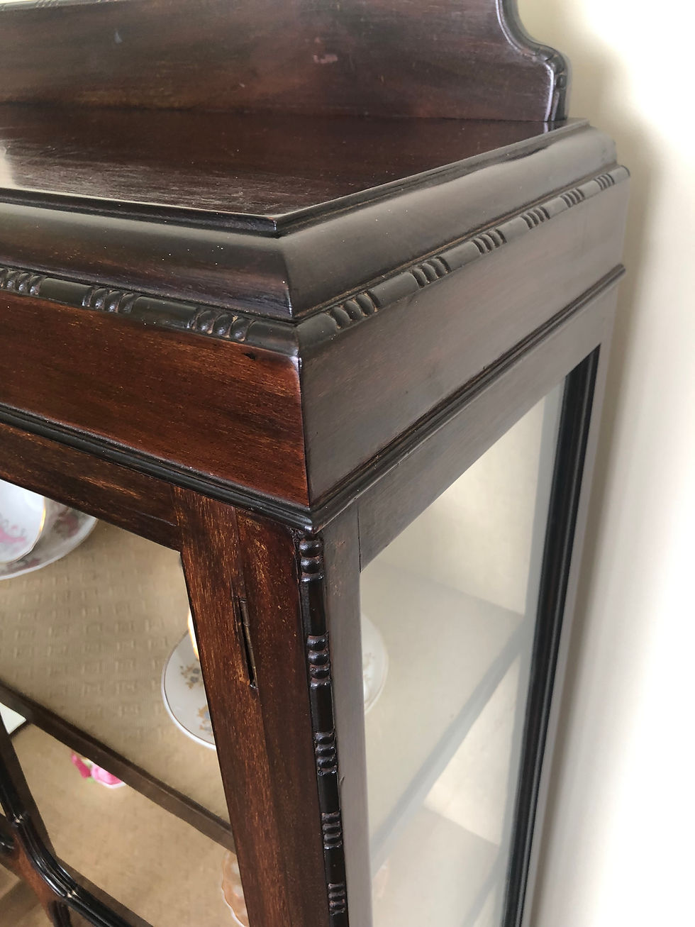 Thumbnail: Late 19th Century Antique Edwardian Mahogany Glass Display cabinet