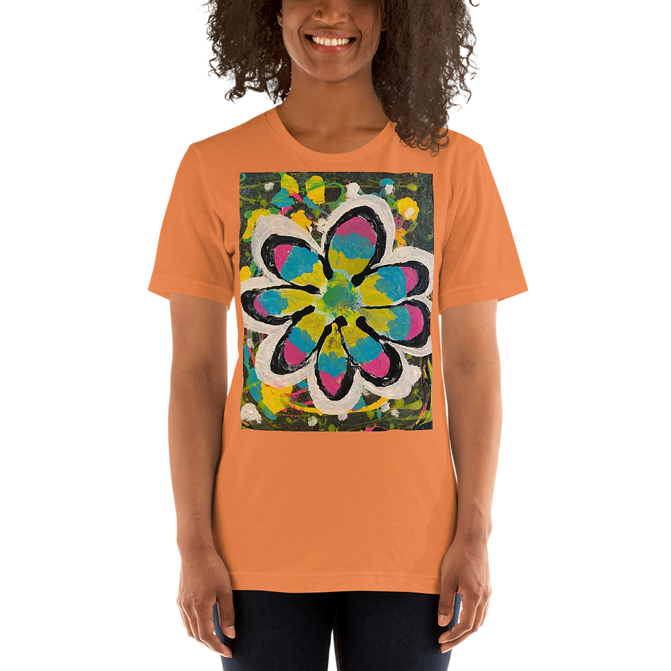Thumbnail: Bethany Blue Unisex T-shirt (GLOWING ROSE)