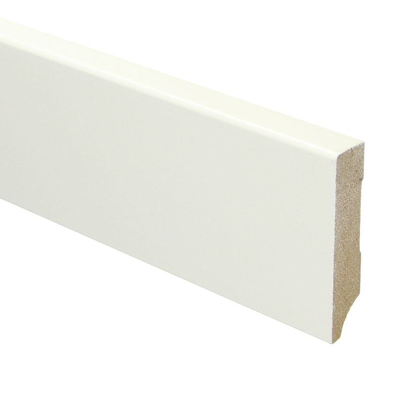 MDF MODERNE PLINT 70X15 WIT VOORGELAKT RAL 9010