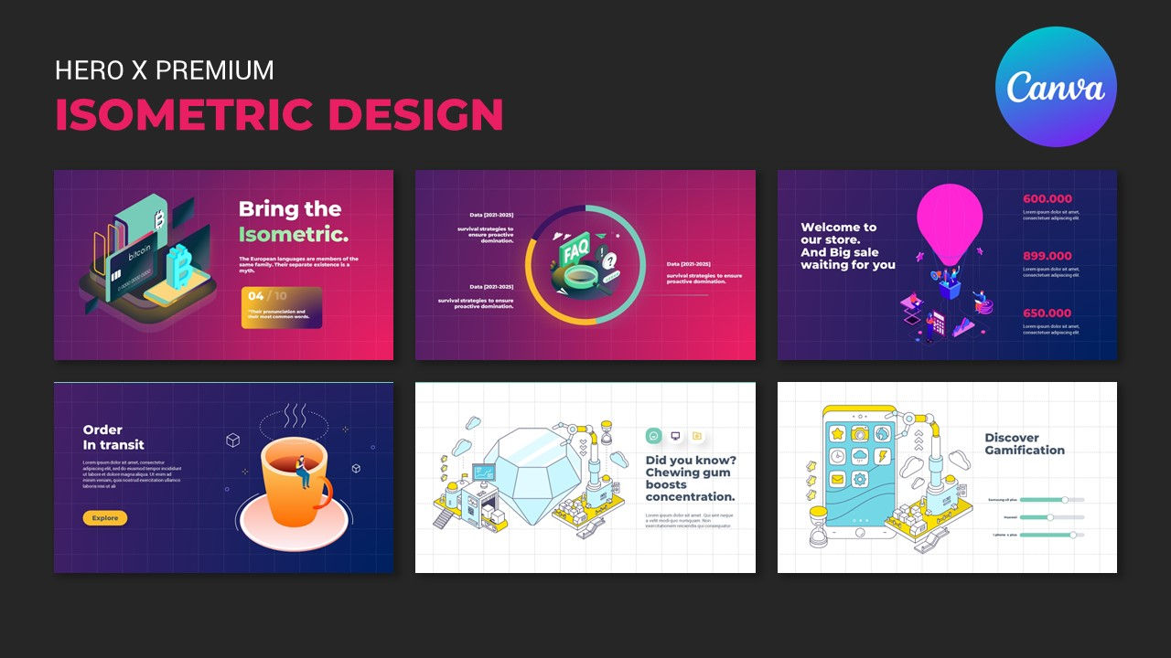 Isometric Canva Template