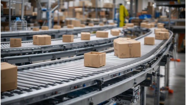maquina haciendo las cajas plegadizas