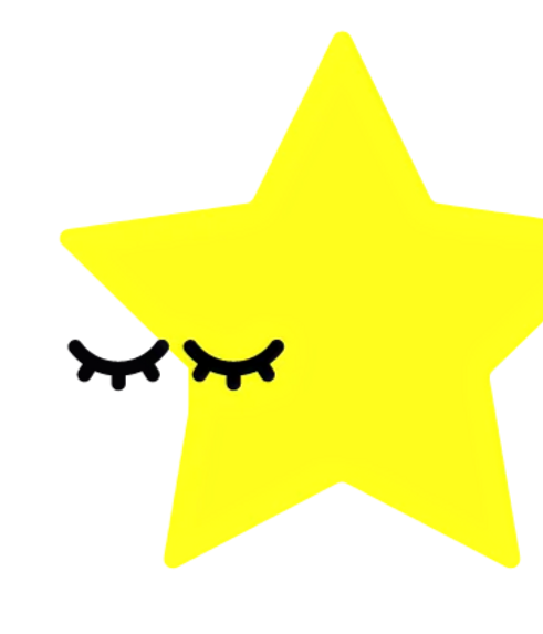 The Somerset Sleepover Club yellow star with sleepy eyes logo