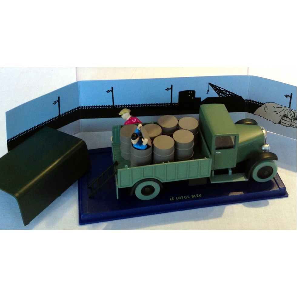 Tintin voiture Atlas No 53 - Le camion d'opium - Le lotus bleu-980x980