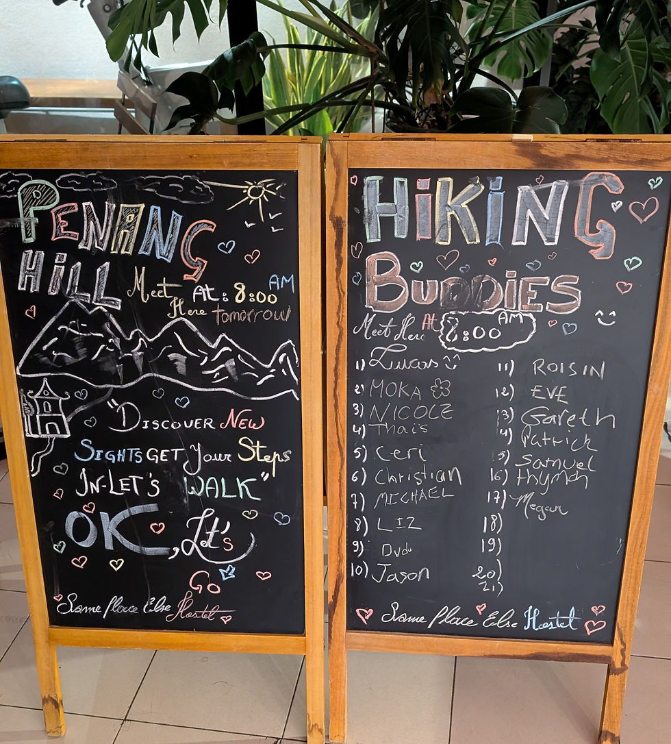 I mentioned in Krabi that I was looking for hiking buddies. This was the first sign I saw when I walked into my new hostel.