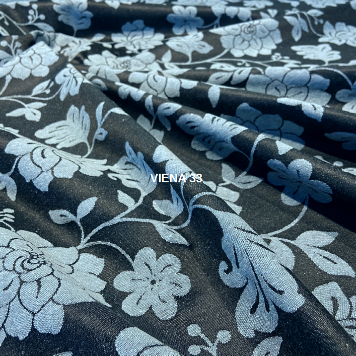 Miniatura: TECIDO PARA SOFÁ JACQUARD VIENA 33 AZUL