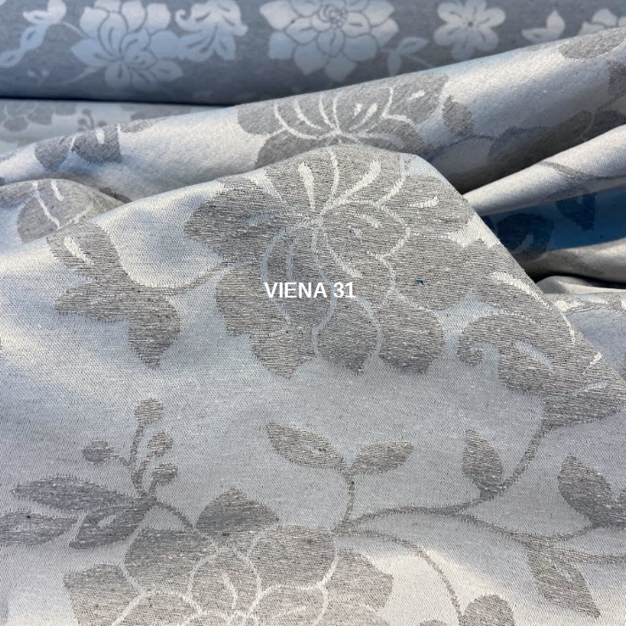 Miniatura: TECIDO PARA SOFÁ JACQUARD VIENA 31 CINZA PRATA