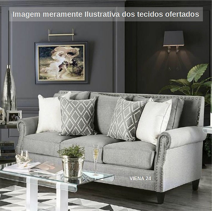 Miniatura: TECIDO PARA SOFÁ JACQUARD VIENA 24 CHUMBO