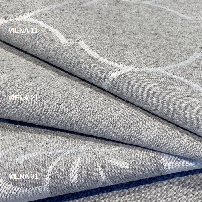 Miniatura: TECIDO PARA SOFÁ JACQUARD VIENA 31 CINZA PRATA