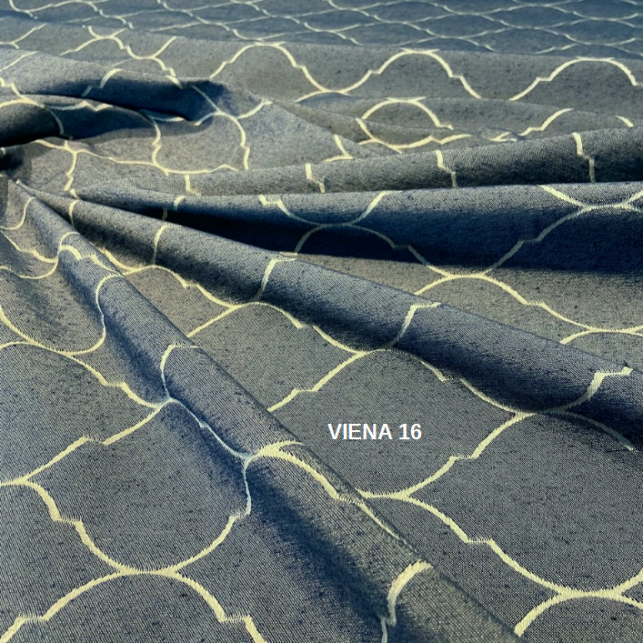 Miniatura: TECIDO PARA SOFÁ JACQUARD VIENA 16 JEANS