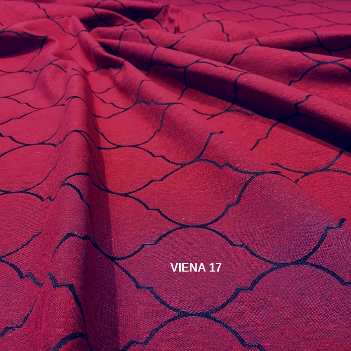 Miniatura: TECIDO PARA SOFÁ JACQUARD VIENA 17 VERMELHO
