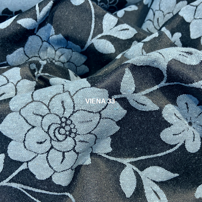 Miniatura: TECIDO PARA SOFÁ JACQUARD VIENA 33 AZUL