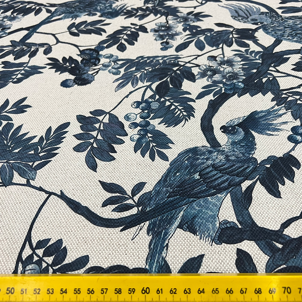 Miniatura: TECIDO PARA SOFÁ LINHO ESTAMPADO DUBAI 83 AZUL COM NATURAL