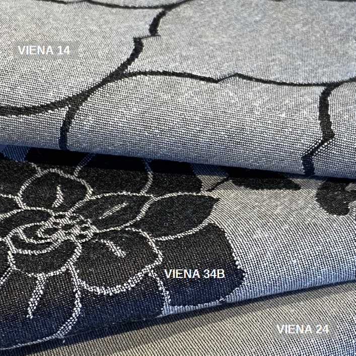 Miniatura: TECIDO PARA SOFÁ JACQUARD VIENA 14 CHUMBO