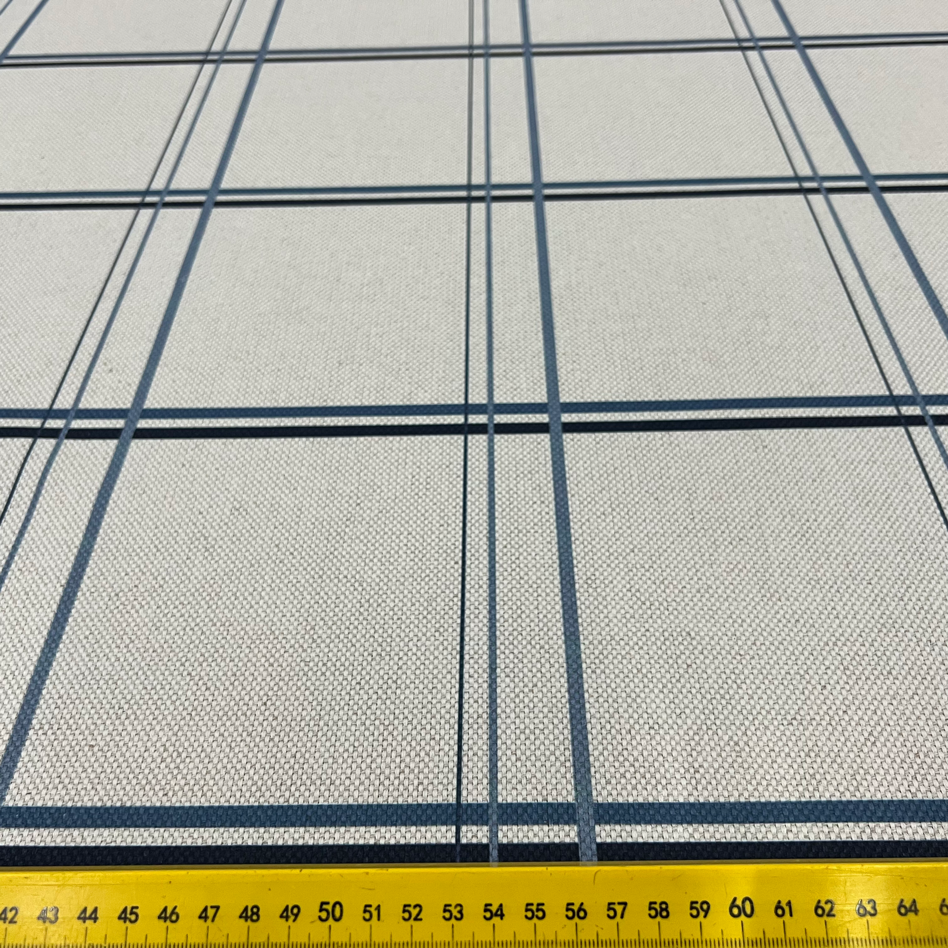 TECIDO PARA SOFÁ LINHO DUBAI 85 XADREX AZUL COM NATURAL