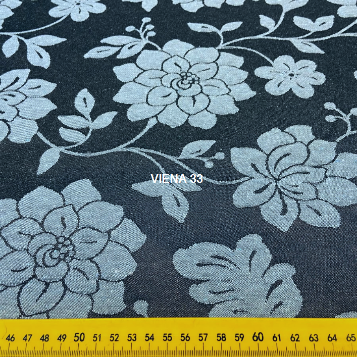 Miniatura: TECIDO PARA SOFÁ JACQUARD VIENA 33 AZUL