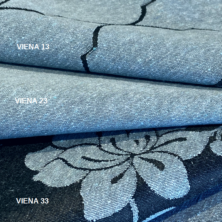 Miniatura: TECIDO PARA SOFÁ JACQUARD VIENA 33 AZUL