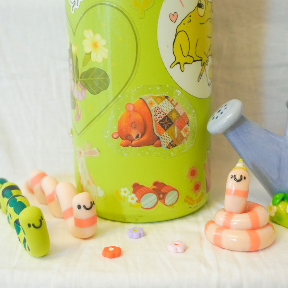 Thumbnail: Sleepy bear - transparent vinyl sticker