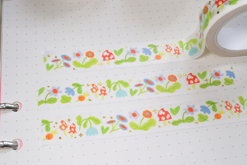 Thumbnail: Gold foiled - Forest Forager Washi Tape