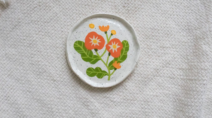 Red Begonia - Mini Trinket Dish