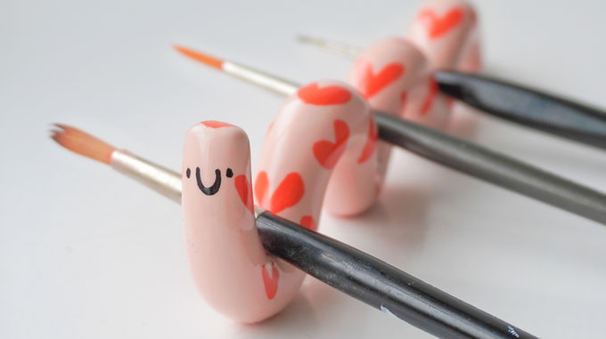 Cariad - Valentines Caterpillar Paint Brush Holder (Special edition)