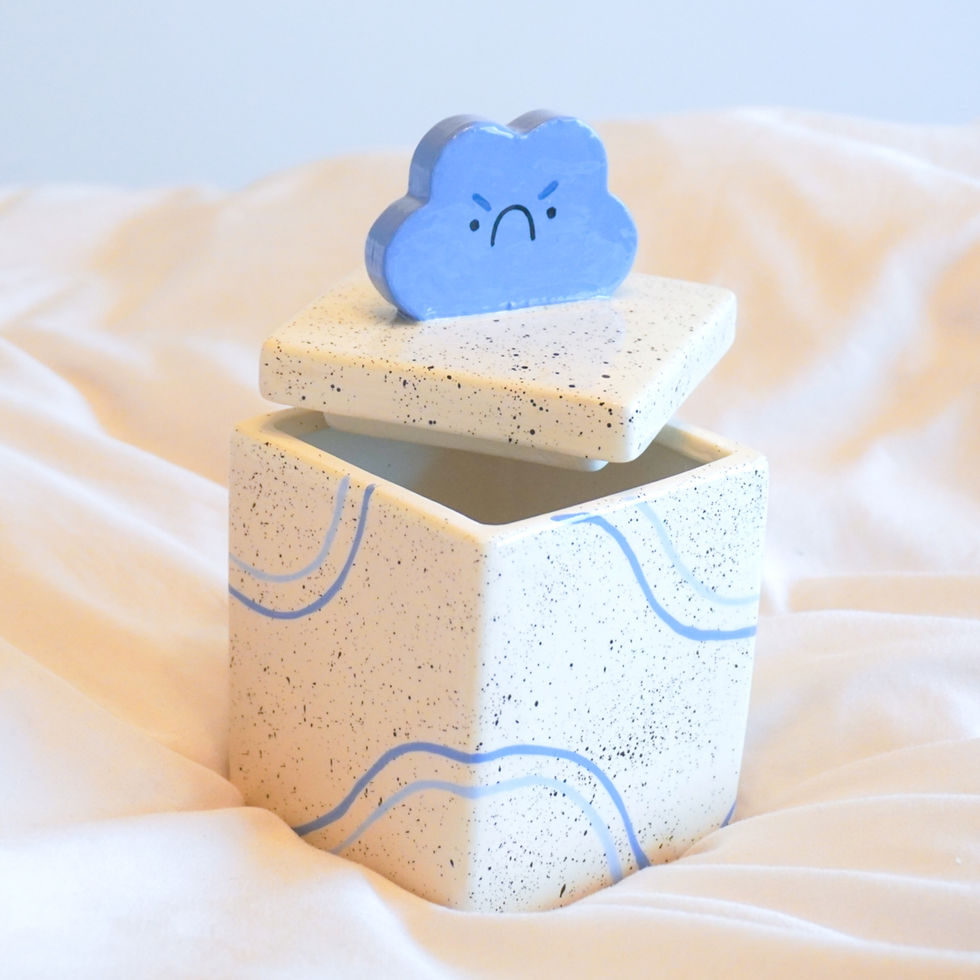 Thumbnail: Grumpy Cloud - Decorative Jar